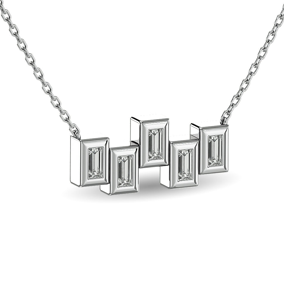 Diamond 1/6 Ct.Tw. Fashion Necklace in 14K White Gold