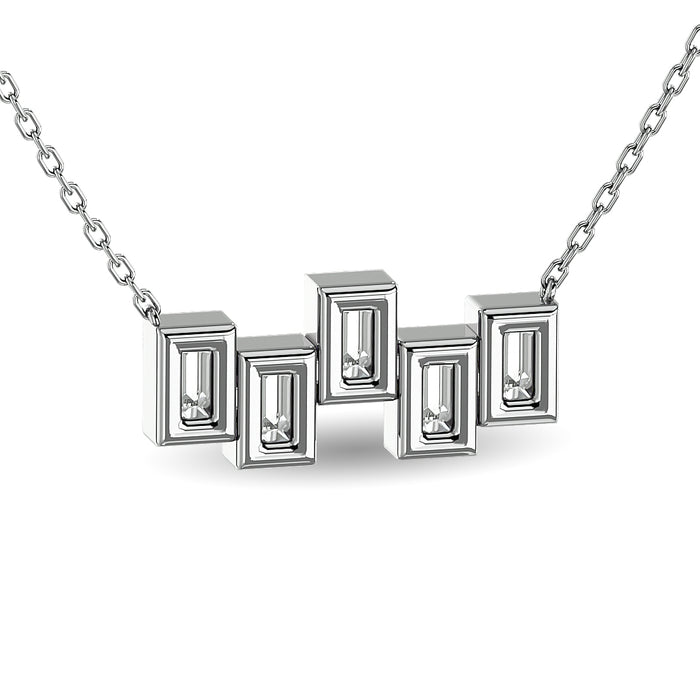 Diamond 1/6 Ct.Tw. Fashion Necklace in 14K White Gold