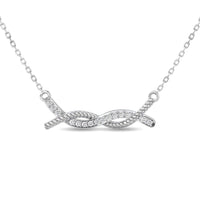 Thumbnail for Diamond Round Cut  Fashion Necklace 1/6 ct tw in 10K White Gold