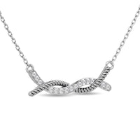 Thumbnail for Diamond Round Cut  Fashion Necklace 1/6 ct tw in 10K White Gold