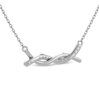 Thumbnail for Diamond Round Cut  Fashion Necklace 1/6 ct tw in 10K White Gold
