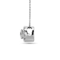 Thumbnail for Diamond Round Cut Single Halo Pendant 1/4 ct tw in 14K White Gold