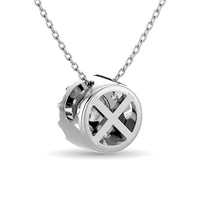 Thumbnail for Diamond Round Cut Single Halo Pendant 1/4 ct tw in 14K White Gold