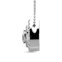 Thumbnail for Diamond Pear Cut Double Halo Pendant 3/8 ct tw in 14K White Gold