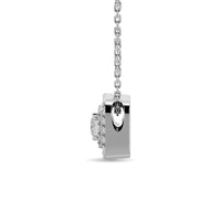 Thumbnail for Diamond Princess Cut Double Halo Pendant 3/8 ct tw in 14K White Gold
