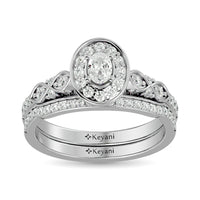 Thumbnail for Diamond 5/8 Ct.Tw. Oval Cut Bridal Ring in 14K White Gold