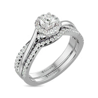 Thumbnail for Diamond 5/8 Ct.Tw. Round Cut Bridal Ring in 14K White Gold