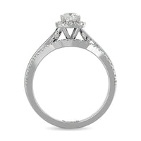 Thumbnail for Diamond 5/8 Ct.Tw. Oval Cut Bridal Ring in 14K White Gold