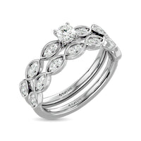 Thumbnail for Diamond 1/2 Ct.Tw. Round Cut Bridal Ring in 14K White Gold