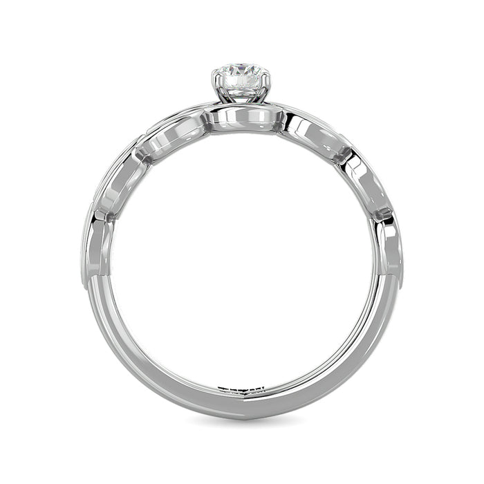 Diamond 1/2 Ct.Tw. Round Cut Bridal Ring in 14K White Gold