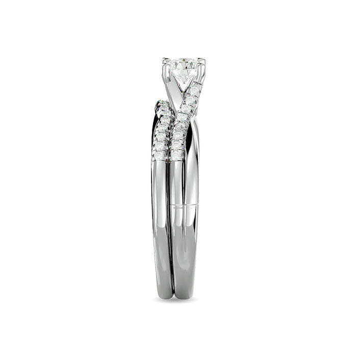 Diamond 1/2 Ct.Tw. Bridal Ring in 14K White Gold