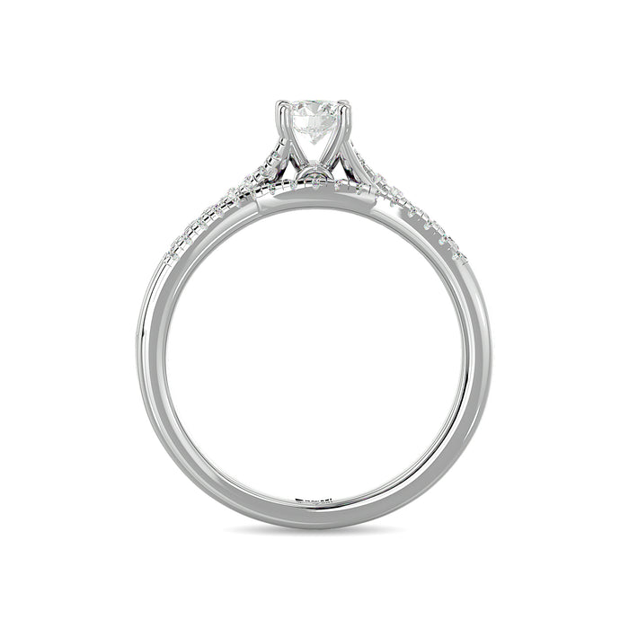 Diamond 1/2 Ct.Tw. Bridal Ring in 14K White Gold