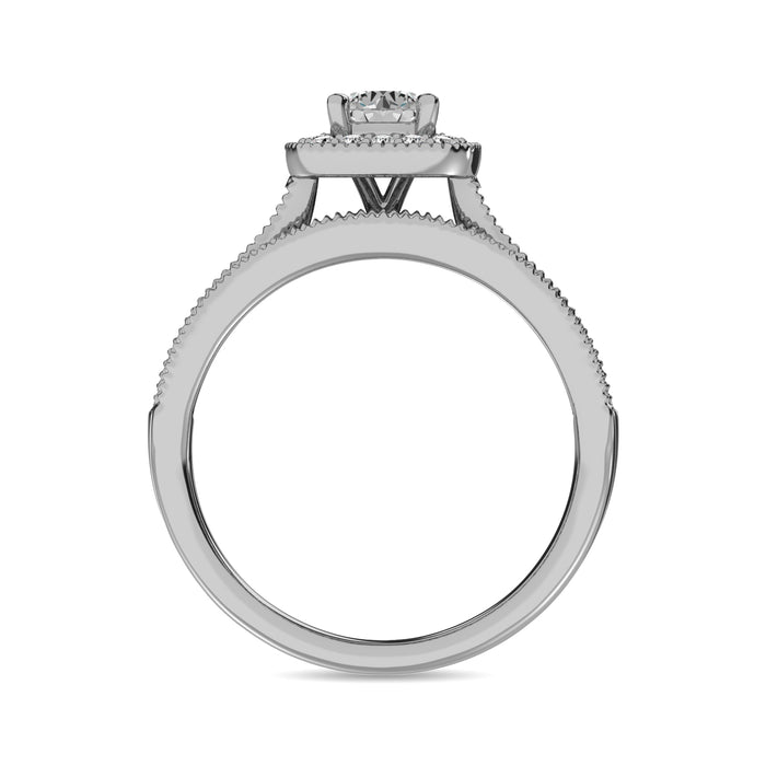 Diamond 7/8 Ct.Tw. Bridal Ring in 14K White Gold