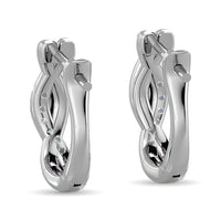 Thumbnail for Diamond Hoop earrings 1/5 ct tw in 10K White Gold