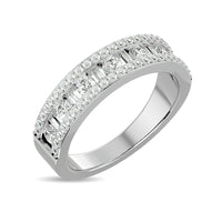 Thumbnail for Diamond 7/8 Ct.Tw. Round and Baguette Fashion Band in 14K White Gold