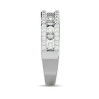 Thumbnail for Diamond 7/8 Ct.Tw. Round and Baguette Fashion Band in 14K White Gold
