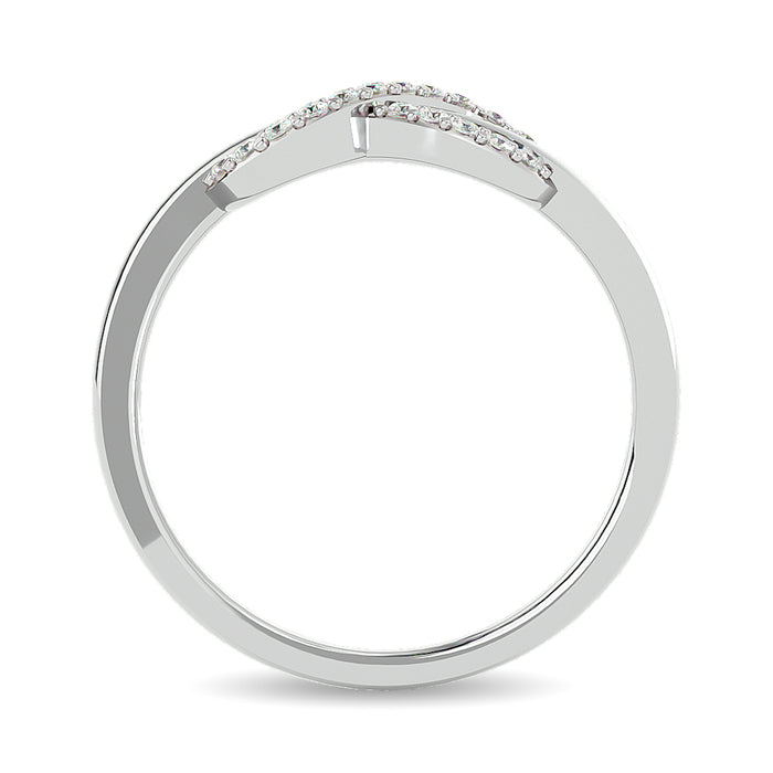 Diamond Infinity  Ring 1/8 ct tw in 10K White Gold