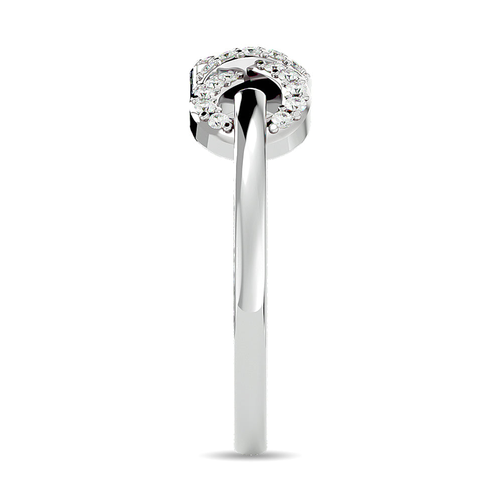 Diamond Infinity  Ring 1/6 ct tw in 10K White Gold