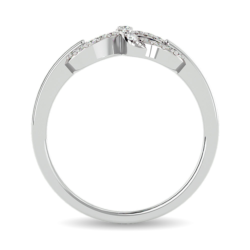 Diamond Infinity  Ring 1/6 ct tw in 10K White Gold