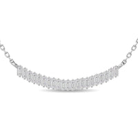 Thumbnail for Diamond 1/6 Ct.Tw. Baguette Fashion Necklace in 14K White Gold