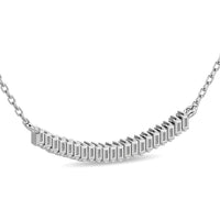 Thumbnail for Diamond 1/6 Ct.Tw. Baguette Fashion Necklace in 14K White Gold