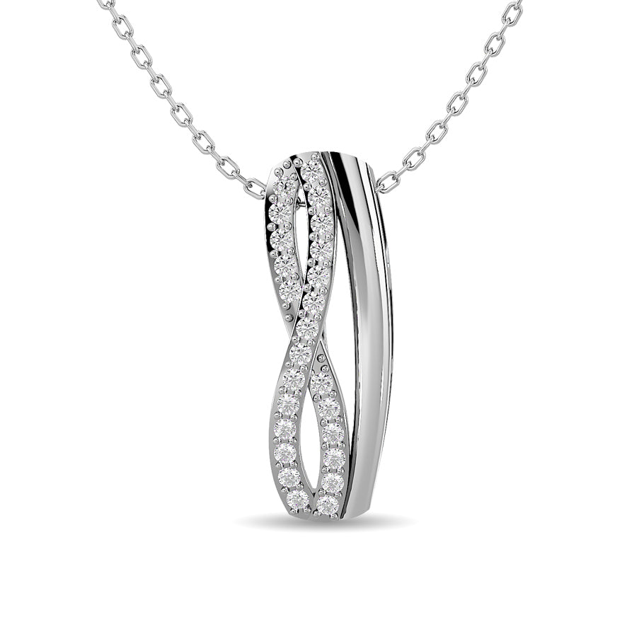 Diamond Slide Pendant 1/6 ct tw in 10K White Gold