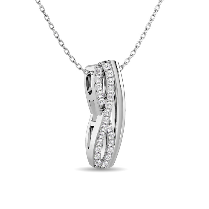 Diamond Slide Pendant 1/6 ct tw in 10K White Gold