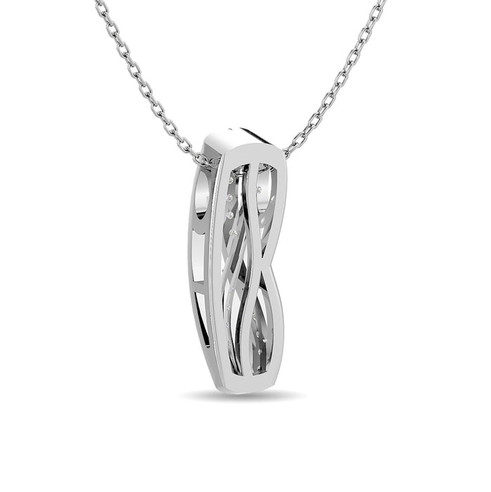 Diamond Slide Pendant 1/6 ct tw in 10K White Gold