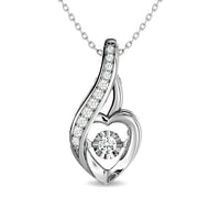Thumbnail for Diamond 1/8 ct tw Heart Pendant  in 10K White Gold