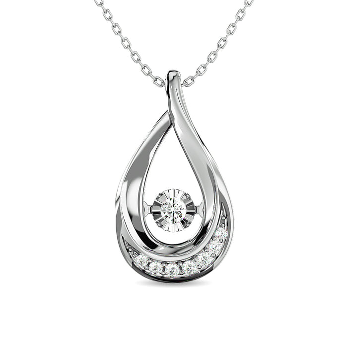 Diamond 1/10 ct tw Fashion Pendant  in 10K White Gold