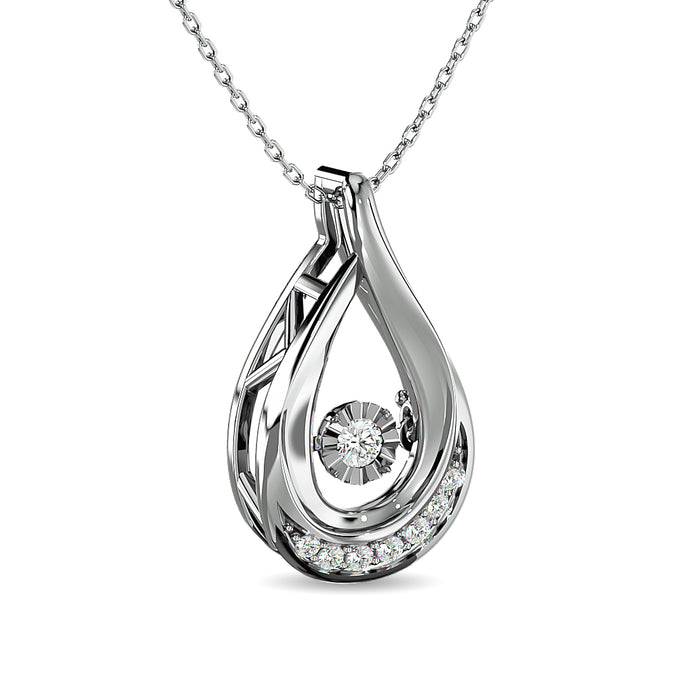 Diamond 1/10 ct tw Fashion Pendant  in 10K White Gold