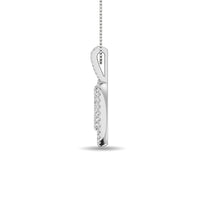 Thumbnail for Diamond 5/8 Ct.Tw. Round and Baguette Fashion Pendant in 14K White Gold