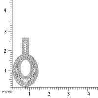 Thumbnail for Diamond 5/8 Ct.Tw. Round and Baguette Fashion Pendant in 14K White Gold