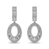Thumbnail for Diamond 1 Ct.Tw. Hoop Earrings in 14K White Gold