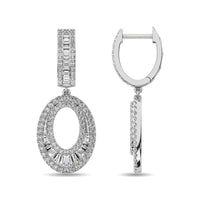 Thumbnail for Diamond 1 Ct.Tw. Hoop Earrings in 14K White Gold