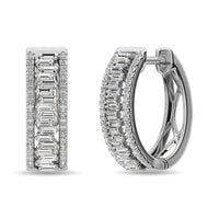 Thumbnail for Diamond 1/2 Ct.Tw. Hoop Earrings in 14K White Gold