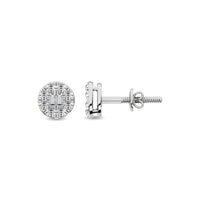 Thumbnail for Diamond 1/3 Ct.Tw. Round and Baguette Fashion Earrings in 10K White Gold