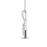 Thumbnail for Diamond 1/3 Ct.Tw. Round and Baguette Fashion Pendant in 14K White Gold