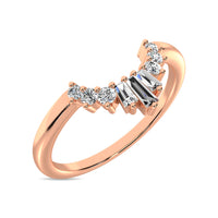 Thumbnail for Diamond 1/6 ct tw Round and Baguette Fashion Ring  in 10K Rose Gold