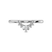 Thumbnail for Diamond 1/6 ct tw Round and Baguette Fashion Ring  in 10K White Gold