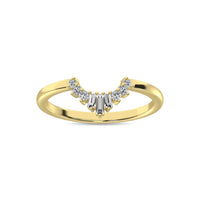 Thumbnail for Diamond 1/6 ct tw Round and Baguette Fashion Ring  in 10K Yellow Gold