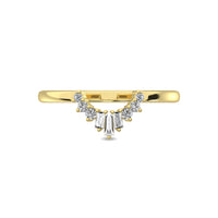Thumbnail for Diamond 1/6 ct tw Round and Baguette Fashion Ring  in 10K Yellow Gold