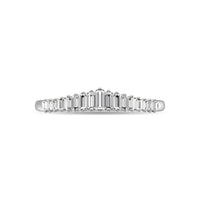 Thumbnail for Diamond 1/5 ct tw Round and Baguette Anniversary Ring  in 10K White Gold