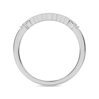 Thumbnail for Diamond 1/5 ct tw Round and Baguette Chevron Band  in 10K White Gold