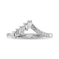 Thumbnail for Diamond 1/4 ct tw Round and Baguette Band  in 10K White Gold