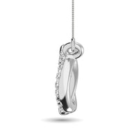 Thumbnail for Diamond 1/20 ct tw Symatrical Oval Necklace  in 10K White Gold