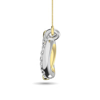 Thumbnail for Diamond 1/20 ct tw Symatrical Oval Necklace  in 10K Yellow Gold