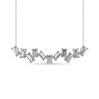 Thumbnail for Diamond 1/10 Ct.Tw. Baguette Fashion Necklace in 10K White Gold