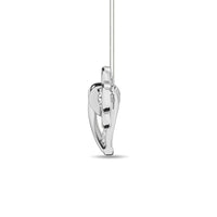 Thumbnail for Diamond 1/20 ct tw Heart and Key Necklace in Sterling Silver