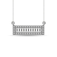 Thumbnail for Diamond 1/6 Ct.Tw. Round and Baguette Fashion Necklace in 10K White Gold